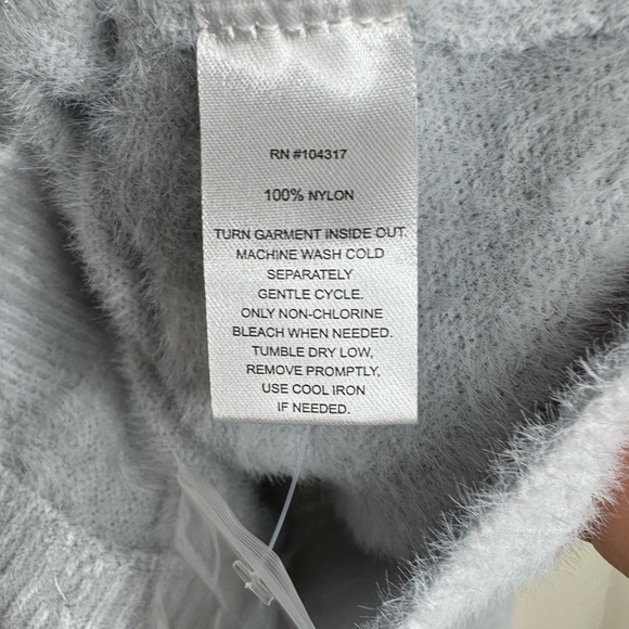 Planet Heart fuzzy pastel blue crop sweater cardigan Soft girl K romantic Dainty - Picture 6 of 7